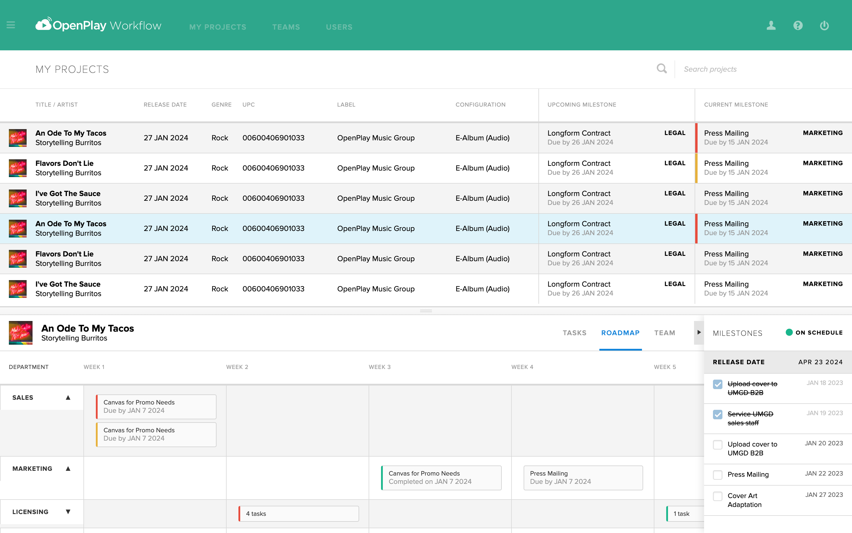 Workflow Projects